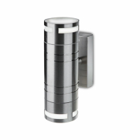 V-TAC - VT-7632 Kinkiet GLASS dwukierunkowy 2xGU10 / Obudowa: stal szlifowana / IP44 - 7504