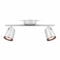V-TAC - VT-812 12W Lampa sufitowa 2 x 6 / Barwa:3000K / Biały - Pierścień miedź - 8254