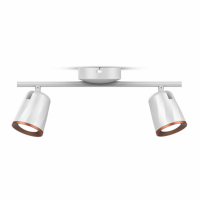 V-TAC - VT-812 12W Lampa sufitowa 2 x 6 / Barwa:4000K / Biały - Pierścień miedź - 8256