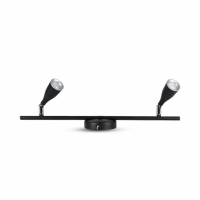 V-TAC - VT-810 9W Lampa sufitowa 2 x 4.5 / Barwa:4000K / Czarny - 8269
