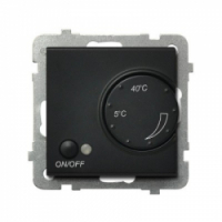 OSPEL - REGULATOR TEMPERATURY Z CZUJNIKIEM NAPOWIETRZNYM, CZARNY METALIK, SONATA - RTP-1RN/m/33