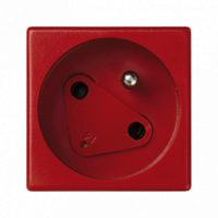 KONTAKT SIMON - Gniazdo K45 DATA z kluczem, z uziemieniem 16A/230V~; czerwony - KS02/6