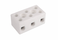 SIMET - ZŁĄCZKA GWINTOWA PORCELANOWA CPO-10A-3P 6MM2 3 TORY BIAŁY POLCELANA +MOSIĄDZ NIKLOWANY - 80014516