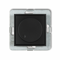 KARLIK - REGULATOR ELEKTRONICZNY  OŚWIETLENIA PRZYCISKOWO OBROTOWY DO LAMP LED CZARNY MAT MINI - 12MRO-2