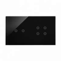 KONTAKT SIMON - Panel dotykowy S54 Touch, 2 moduły, 2 pola dotykowe poziome + 4 pola dotykowe, zastygła lawa - DSTR224/73