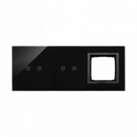 KONTAKT SIMON - Panel dotykowy S54 Touch, 3 moduły, 2 pola dotykowe poziome + 2 pola dotykowe poziome + 1 otwór na osprzęt S54, zastygła lawa - DSTR3220/73
