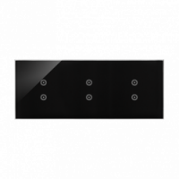 KONTAKT SIMON - Panel dotykowy S54 Touch, 3 moduły, 2 pola dotykowe pionowe + 2 pola dotykowe pionowe + 2 pola dotykowe pionowe, zastygła lawa - DSTR3333/73
