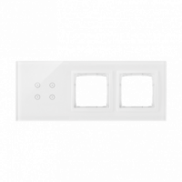 KONTAKT SIMON - Panel dotykowy S54 Touch, 3 moduły, 4 pola dotykowe + 2 otwory na osprzęty S54, biała perła - DSTR3400/70