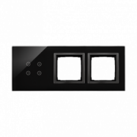 KONTAKT SIMON - Panel dotykowy S54 Touch, 3 moduły, 4 pola dotykowe + 2 otwory na osprzęty S54, zastygła lawa - DSTR3400/73