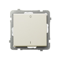 OSPEL - ŁĄCZNIK DWUBIEGUNOWY ZACISKI AUTOMATYCZNE 16AX 250V IP20 ECRU SONATA - ŁP-11R/m/27