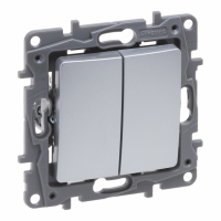 LEGRAND - NILOE SELECTION - ŁĄCZNIK ŚWIECZNIKOWY 10 AX  ALUMINIUM - 762105