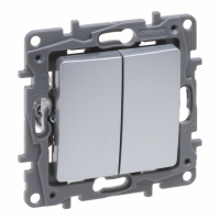 LEGRAND - NILOE SELECTION - ŁĄCZNIK SCHODOWY PODWÓJNY 10 AX ALUMINIUM - 762102