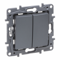 LEGRAND - NILOE SELECTION - ŁĄCZNIK SCHODOWY PODWÓJNY 10 AX STAL - 762302