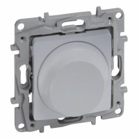 LEGRAND - NILOE SELECTION - ŚCIEMNIACZ OBROTOWY 300 W - 2 PRZEWODOWY
(DO OBCIĄŻEŃ RLC ORAZ DO LAMP LED) ALUMINIUM - 762188