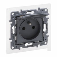 LEGRAND - NILOE SELECTION - GNIAZDO 2P+Z - IP44 16 A - 250 V~ - Z PRZESŁONĄ, ZACISKI ŚRUBOWE STAL - 762337