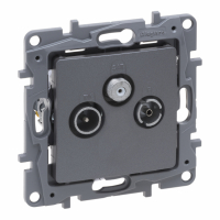 LEGRAND - NILOE SELECTION - GNIAZDO TV-RD-SAT PRZELOTOWE 14 DB STAL - 762364