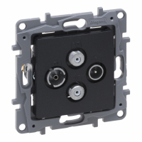 LEGRAND - NILOE SELECTION - GNIAZDO TV-RD-SAT-SAT KOŃCOWE DO INSTALACJI TYPU GWIAZDA 1,5 DB ANTRACYT - 762266