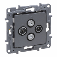 LEGRAND - NILOE SELECTION - GNIAZDO TV-RD-SAT-SAT KOŃCOWE DO INSTALACJI TYPU GWIAZDA 1,5 DB STAL - 762366