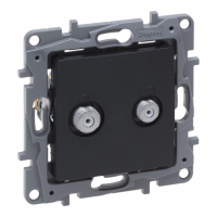 LEGRAND - GNIAZDO TV KOŃCOWE F-F TYPU GWIAZDA 1DB ANTRACYT NILOE SELECTION - 762249