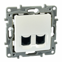 LEGRAND - NILOE SELECTION - GNIAZDO 2 X RJ 45 KAT. 6 STP PERŁA - 762476