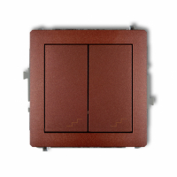KARLIK - Mechanizm łącznika podwójnego schodowego brązowy metalik Karlik Deco 9DWP-33 - 9DWP-33