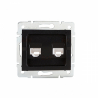 KANLUX - Gniazdo komputerowe podwójne niezależne (2x RJ45Cat 5e Jack) LOGI 02-1410-042 cm - 33593