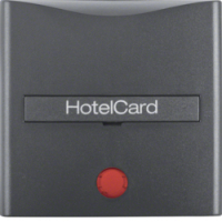 HAGER - ŁĄCZNIK NA KARTĘ HOTELOWĄ-NASADKA Z NADRUKIEM I CZERWONĄ SOCZEWKĄ ANTRACYT B.KWADRAT/B.3/B.7 - 16401606