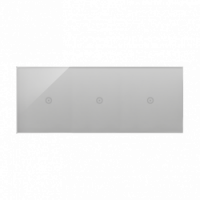 KONTAKT SIMON - Panel dotykowy S54 Touch, 3 moduły, 1 pole dotykowe + 1 pole dotykowe + 1 pole dotykowe, srebrna mgła - DSTR3111/71