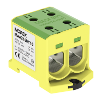 MOREK - OTL150-2  żółto-zielony 2xAl/Cu 25-150mm2 1000V AC/1500V DC Zacisk uniwersalny - MAA2150Y10