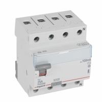 LEGRAND - WYŁĄCZNIK RÓŻNICOWY 25A 100MA 4-POLOWY TYP AC SERII TX3 P 304 - 411717