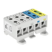 MOREK - Złączka OTL35-5x szary,niebieski, żó/ziel 5x1xAl/Cu 2,5-35mm2 1000V AC/1500V DC Zacisk uniwersalny - MAA5035A10