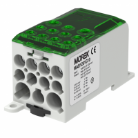 MOREK - OJL280A zielony blok dystrybucyjny - rozdzielczy we. 1xAl/Cu120, wyj. 2x35/5x16/ 4x10mm2  1000VAC/DC - MAB1281G10