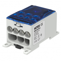 MOREK - OJL400A niebieski blok dystrybucyjny - rozdzielczy we. 1xAl/Cu240 wyj. 4x35/3x50mm2 1000VAC/DC - MAB1401B10