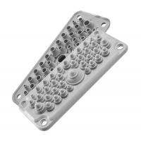 MOREK - MC35/37 IP67 RAL 7035 kolor szary, Przepust wielootworowy ( z kompletem pinów ) - MBA1C37G11