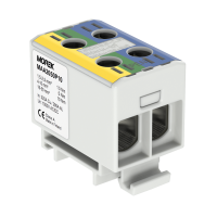 MOREK - Złącze uniwersalne OTL-PEN50 żółty/zielony/niebieski 2xAl/Cu 1,5-50mm2 1000V Zacisk uniwersalny do instalacji TN-C-S - MAA2050P10