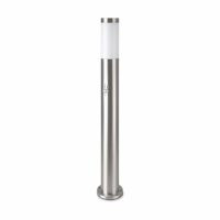 V-TAC - VT-838  Słupek ogrodowy z PIR / Obudowa: Stal nierdzewna / Wysokość: 80cm / Gniazdo: E27 / IP44 /  Kolor: Satynowy nikiel - 8960