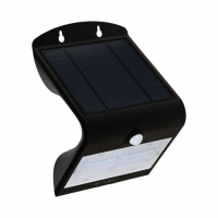 V-TAC -  3W Lampa solarna ścienna / Trójkąt / Barwa:4000K+3000K / Obudowa: Czarny + Czarny - 7528