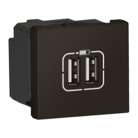 LEGRAND - MOSAIC - ŁADOWARKA 2 X USB 2400 MA TYP-A + TYP-A ANTRACYT - 079194L