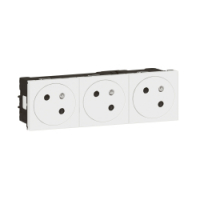 LEGRAND - MOSAIC GN 3X2P+Z PODŁĄCZENIE PRZEZ ZAC AUTOMATYCZNE-6 MODUŁÓW BIAŁE 16A-250V~ - 278165L