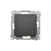 KONTAKT SIMON - ŁĄCZNIK ZWIERNY DZWONEK MODUŁ 10AX, 250V~, SZYBKOZŁĄCZA; CZARNY SIMON 54 - DD1.01/49