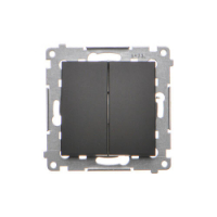 KONTAKT SIMON - Przycisk „dzwonek” z podświetleniem LED (moduł) 10AX, 250V~, szybkozłącza; czarny - DD1L.01/49