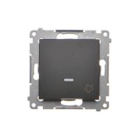 KONTAKT SIMON - Przycisk „dzwonek” z podświetleniem LED (moduł) 16AX, 250V~, zaciski śrubowe; czarny - DD1AL.01/49