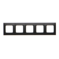 KONTAKT SIMON - Ramka 5-krotna PREMIUM do puszek karton-gips IP20 / IP44; czarny - DRK5/49