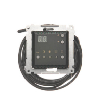 KONTAKT SIMON - Regulator temperatury z wyświetlaczem z czujnikiem zewnętrznym (moduł) 16(2) A, 230V~; czarny *W komplecie czujnik zewnętrzny (sonda) - DTRNSZ.01/49
