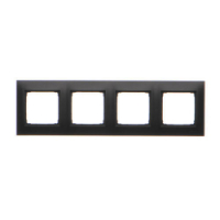 KONTAKT SIMON - Ramka 4-krotna PREMIUM do puszek karton-gips IP20 / IP44; czarny - DRK4/49