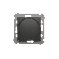 KONTAKT SIMON - Ściemniacz obrotowy do LED ściemnialnych 230 V (moduł) 2–250 W; czarny. Maksymalna ilość zródeł LED - 10 szt. - DS9L.01/49