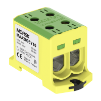 MOREK - OTL95-2 żółto-zielony 2xAl/Cu 6-95mm2 1000V AC/1500V DC Zacisk uniwersalny - MAA2095Y10