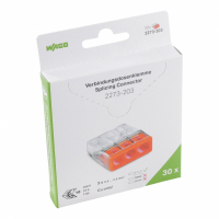 WAGO - ZŁĄCZKA 3X0,5-2,5 MM2 PRZEZROCZYSTA (1 BLISTR = 30 SZT) WAGO - 2273-203/995-030