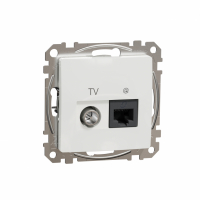 SCHNEIDER ELECTRIC - GNIAZDO KOMPUTEROWO-ANTENOWE TV+RJ45 KAT.6 BIAŁY SEDNA DESIGN - SDD111469T