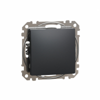 SCHNEIDER ELECTRIC - ŁĄCZNIK SCHODOWY POJEDYNCZY 10AX CZARNY ANTRACYT SEDNA DESIGN - SDD114106
